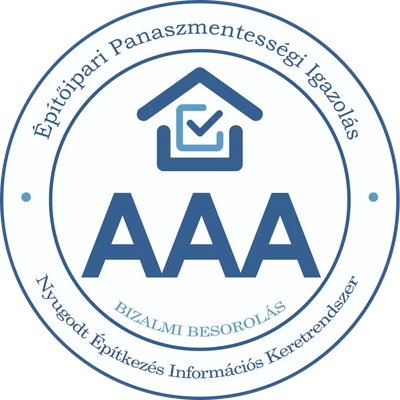 Építőipari Panaszmentességi Igazolás – AAA bizalmi besorolás
